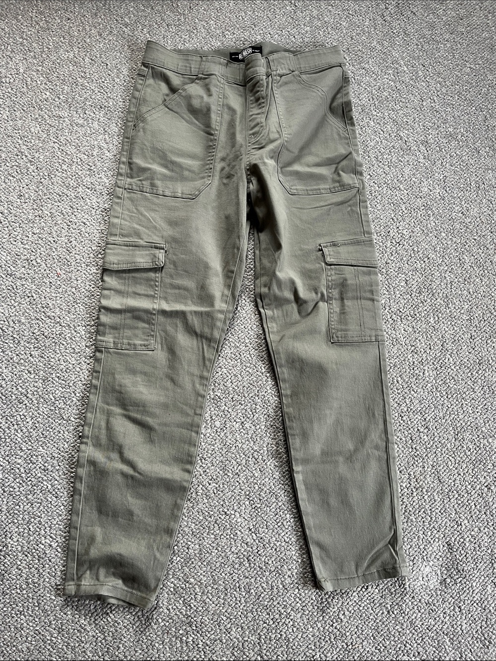 Large Rewash Olive Green Cargo Pants Women’s Smoke and Pet Free
